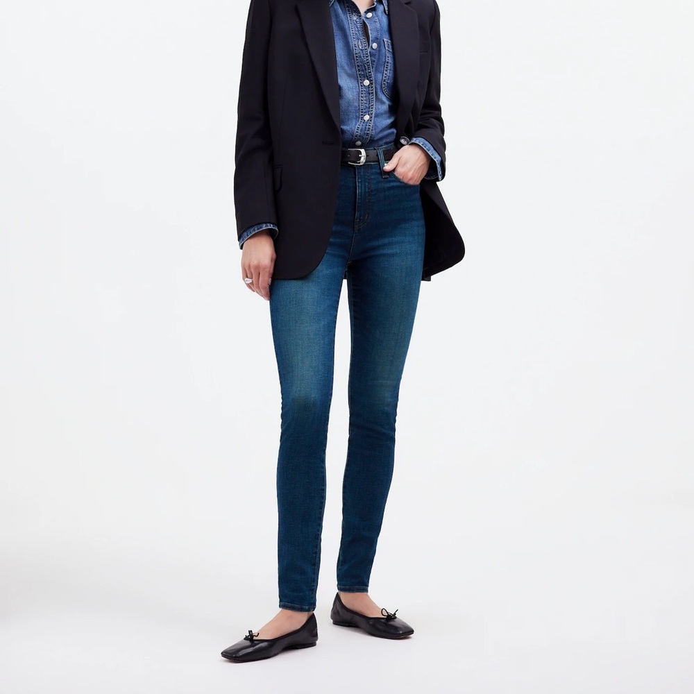 10” High rise skinny Madewell Jeans sz 27